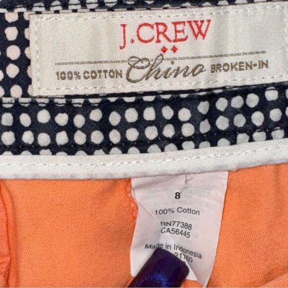 J. Crew Broken In 5 Inch Chino Shorts Coral Peach Orange 8 - Picture 6 of 9